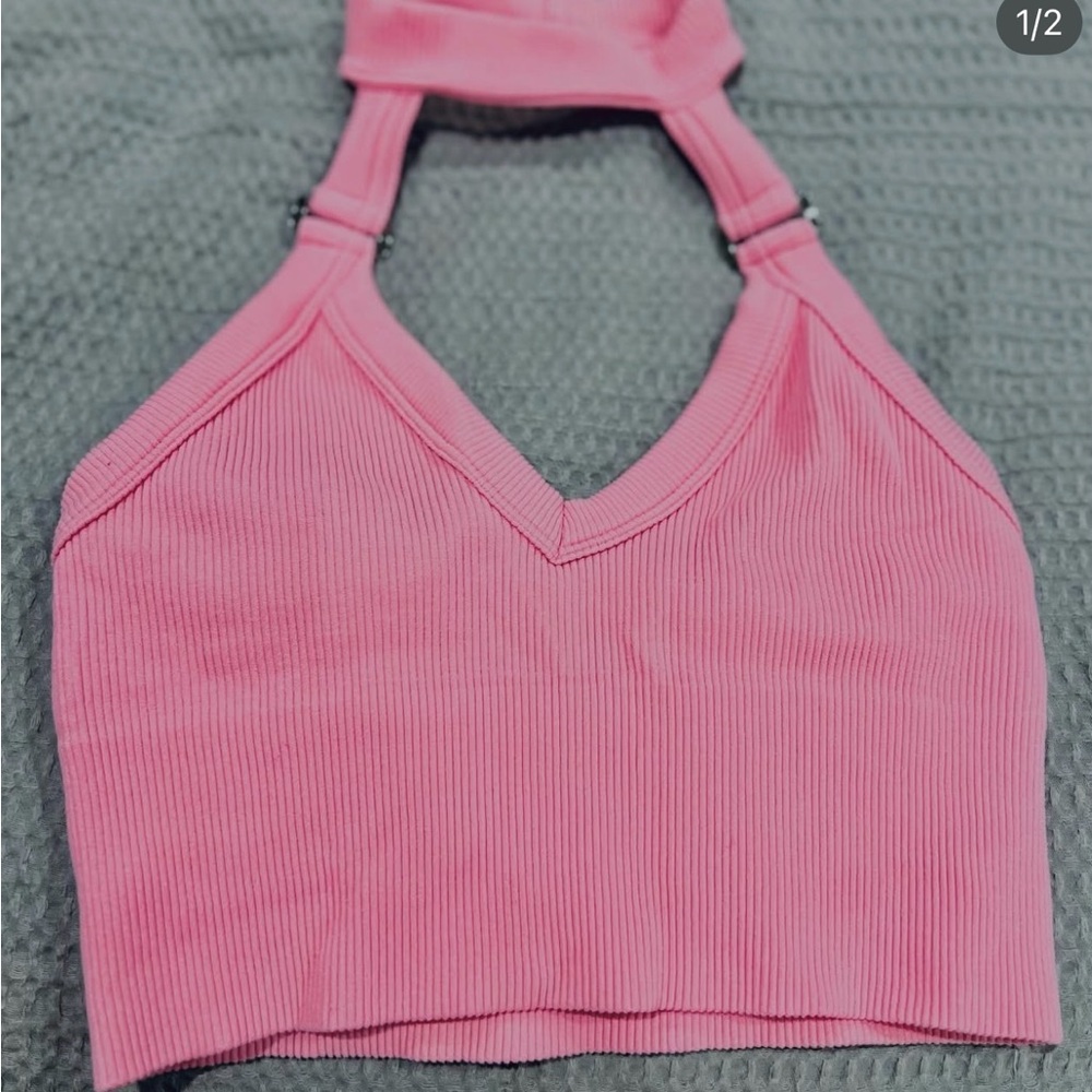 Metalux Moto Collared Crop Top